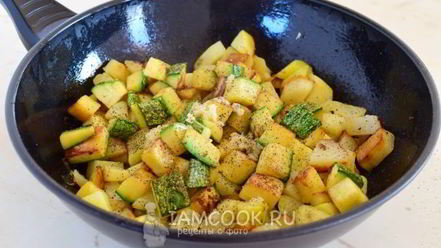 Рецепт тушеных кабачков с картошкой в сливках