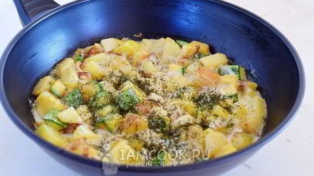 Рецепт тушеных кабачков с картошкой в сливках