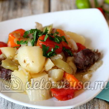 Рецепт Тушеных овощей с мясом