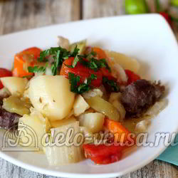 Рецепт Тушеных овощей с мясом