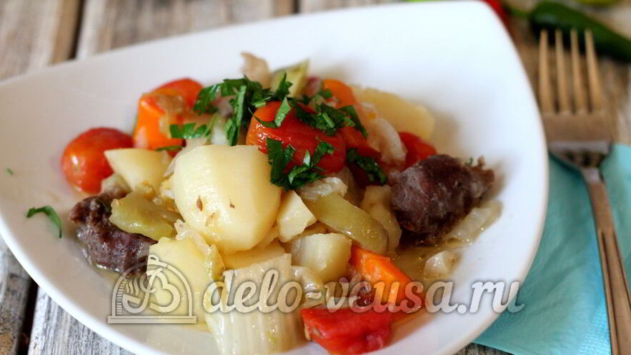 Рецепт тушеных овощей с мясом