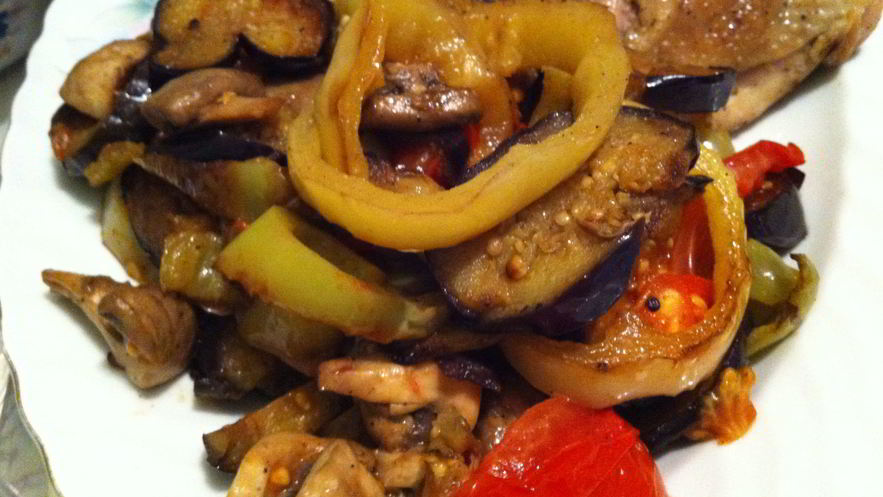 Рецепт тушеных овощей с шампиньонами