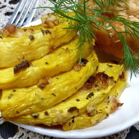 Рецепт Запеченной тыквы с чесноком