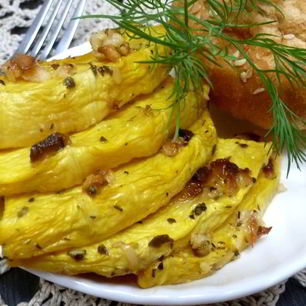 Рецепт Запеченной тыквы с чесноком