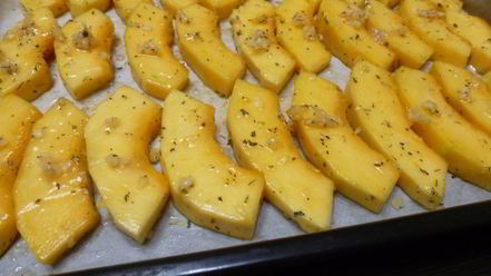 Рецепт запеченной тыквы с чесноком