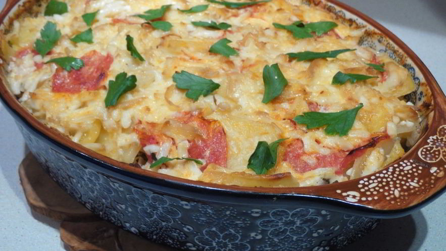 Рецепт запеченного картофеля с фаршем