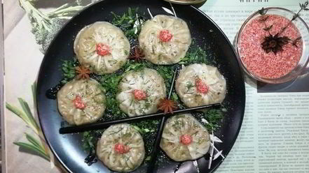 Рецепт гедзы с паштетом из тунца и куриной печенью