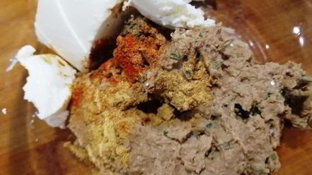 Рецепт гедзы с паштетом из тунца и куриной печенью