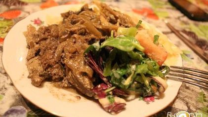 Рецепт Говяжьей печени в соусе Порто