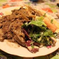 Рецепт Говяжьей печени в соусе Порто