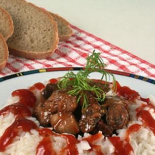 Рецепт Гусиной печени в томатном соусе