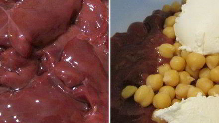 Рецепт креспелле с печенью, нутом и помидорами черри