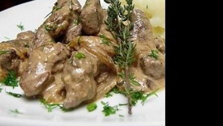 Рецепт куриной печени по-строгановски