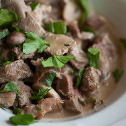 Рецепт Куриной печени с грибами