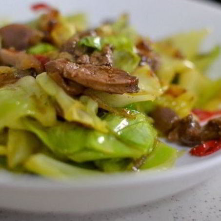 Рецепт Куриной печени с капустой