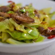 Рецепт Куриной печени с капустой