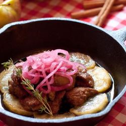 Рецепт Куриной печени с карамелизированными яблоками