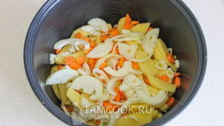 Рецепт куриной печени с картошкой в мультиварке