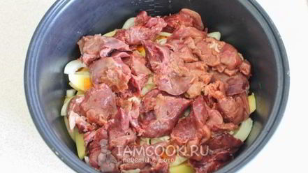 Рецепт куриной печени с картошкой в мультиварке