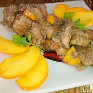 Рецепт Куриной печени с хурмой