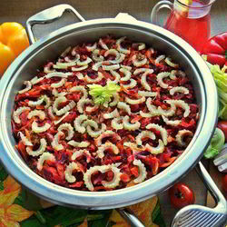 Рецепт Куриной печени с овощами и гречкой