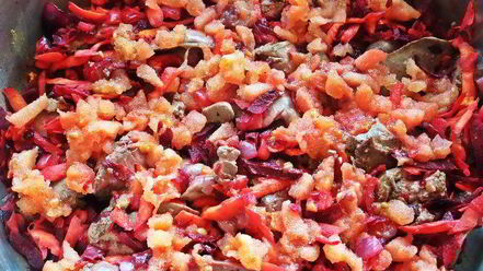 Рецепт куриной печени с овощами и гречкой