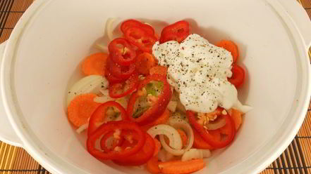 Рецепт куриной печени с овощами в духовке