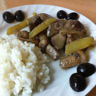 Рецепт Куриной печени с шампиньонами