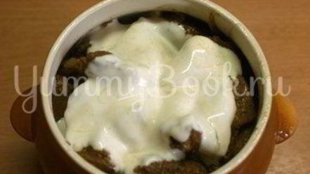 Рецепт куриной печени с сыром в горшочке