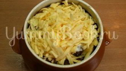 Рецепт куриной печени с сыром в горшочке