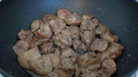 Рецепт куриной печени с тыквой и яблоками