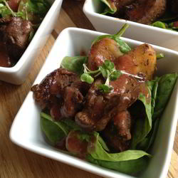 Рецепт Куриной печени с яблоками