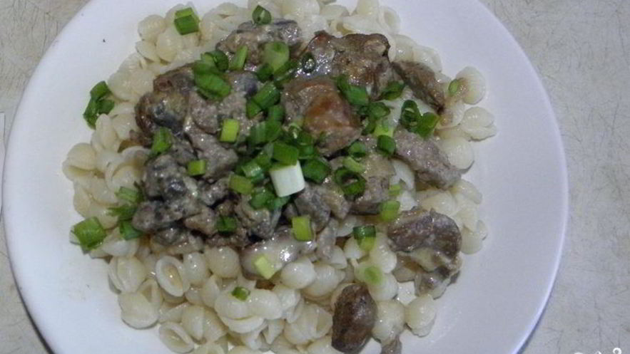 Рецепт куриной печени со сливками