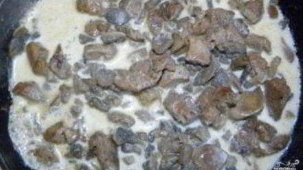 Рецепт куриной печени со сливками