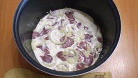 Рецепт куриной печени в сливках в мультиварке