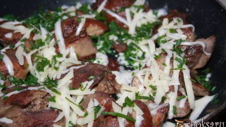 Рецепт куриной печени в сыре