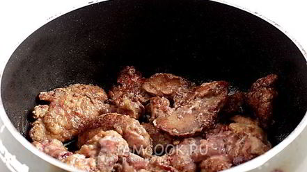 Рецепт куриной печени жареной с луком