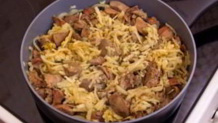 Рецепт куриной печени, жаренной с яблоками