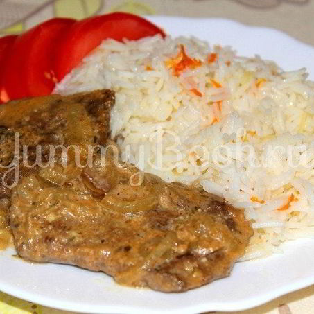 Рецепт Нежной печени в сметане