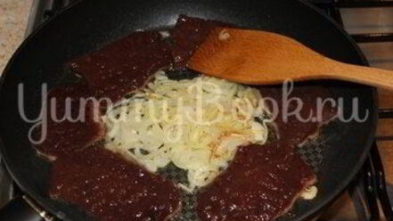 Рецепт нежной печени в сметане