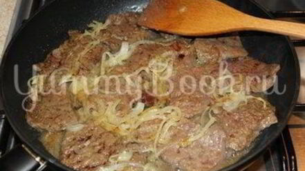 Рецепт нежной печени в сметане