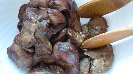 Рецепт печени-гриля с инжирно-малиновым соусом