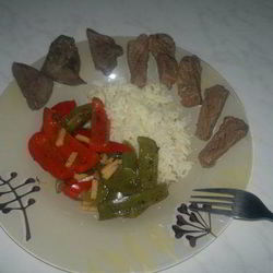 Рецепт Печени индейки с филе говядины и рисом басмати