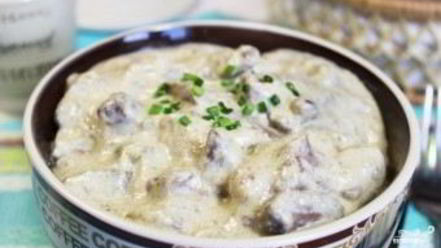 Рецепт печени индейки со сметаной