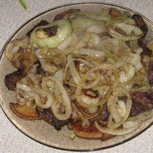 Рецепт Печени по-берлински с яблоками