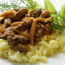 Рецепт Печени по-строгановски
