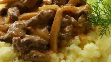 Рецепт печени по-строгановски