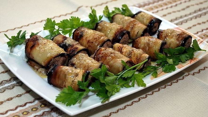 Рецепт печени с баклажанами