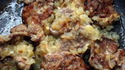 Рецепт печени с баклажанами