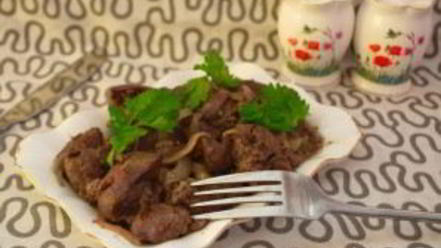 Рецепт печени с луком тушеная